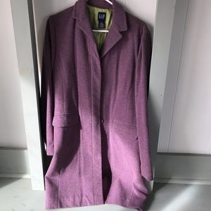 Purple wool GAP knee length pea coat